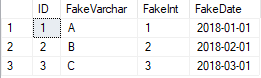Scenario A Test 1 - TestRecords1 Table