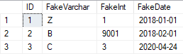 Scenario B Test 2 - TestRecords1 Table