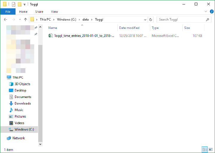 Here is the final destination of the file I downloaded. You can place the file pretty much anywhere, just notate the location of the file for later.